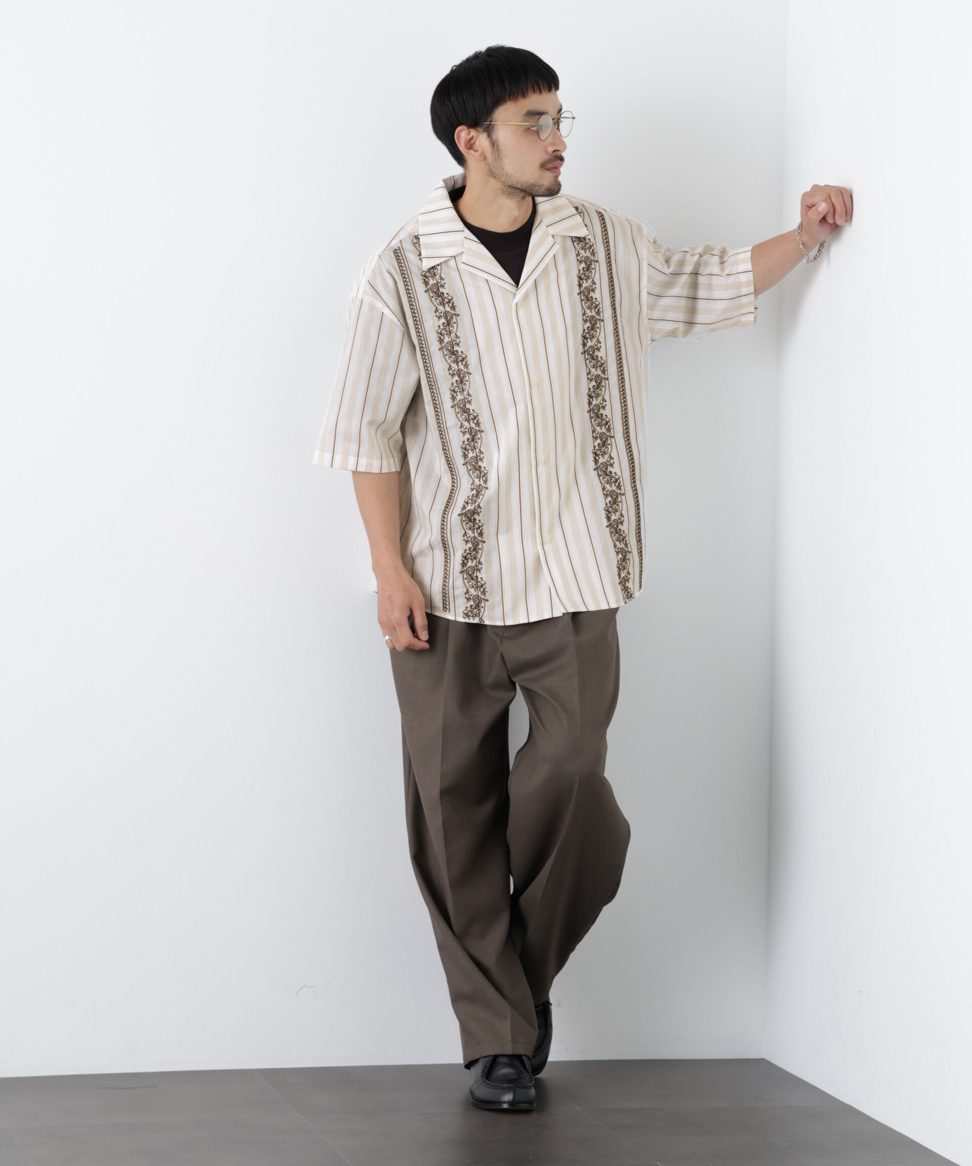 nano･universe「｢OtoNANO｣&times;masoret 刺繍シャツ」|シャツ・ブラウス|