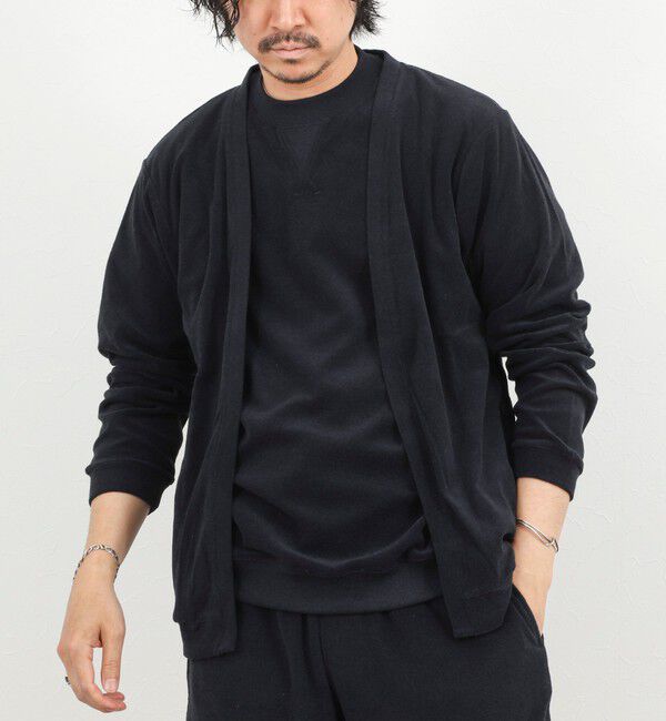 NOLLEY'S goodman「《セットアップ対応》ボタンレス パイルカーディガン 26SS」|カーディガン|ネイビー