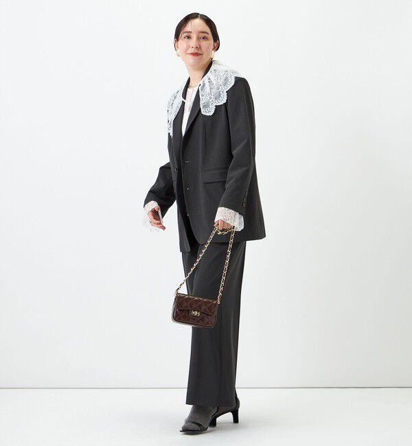 NOLLEY'S sophi「《セットアップ対応》ウォッシャブルラッセルレース付け襟ブラウス」|シャツ・ブラウス|