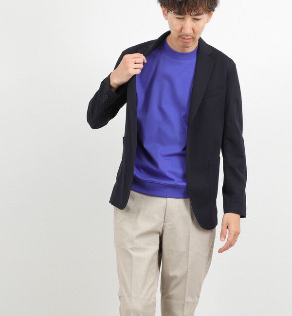 NOLLEY'S goodman「《ビジカジ対応》超長綿ハイゲージポンチ クルーネックドレスTシャツ」|Tシャツ・カットソー|