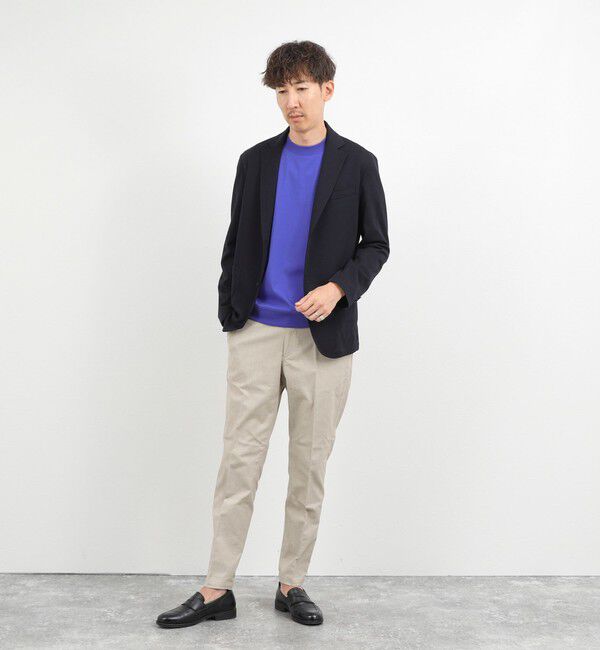 NOLLEY'S goodman「《ビジカジ対応》超長綿ハイゲージポンチ クルーネックドレスTシャツ」|Tシャツ・カットソー|