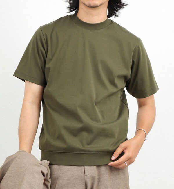 NOLLEY'S goodman「《ビジカジ対応》超長綿ハイゲージポンチ クルーネックドレスTシャツ」|Tシャツ・カットソー|