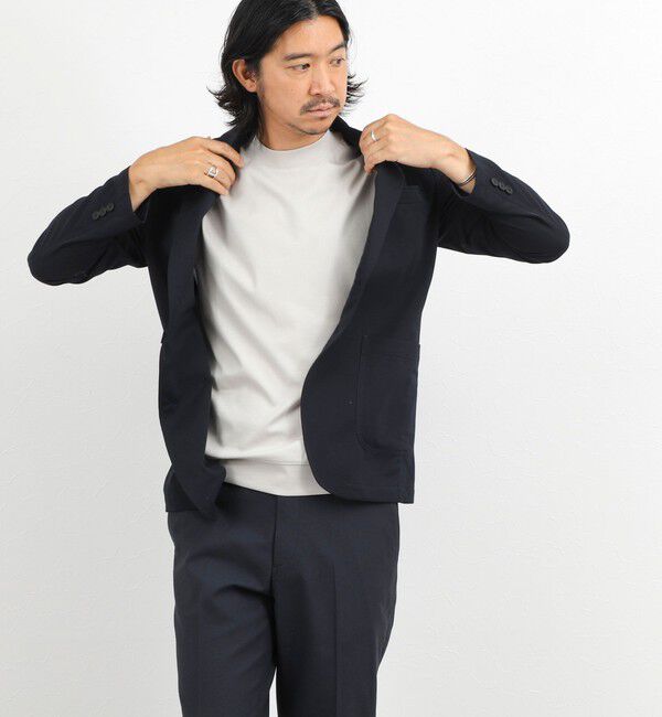 NOLLEY'S goodman「《ビジカジ対応》超長綿ハイゲージポンチ クルーネックドレスTシャツ」|Tシャツ・カットソー|