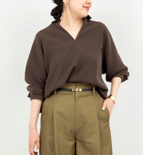 NOLLEY'S sophi「【一部WEB限定カラーアイテム】《セットアップ対応》ウォッシャブルツイルスキッパーシャツ」|シャツ・ブラウス|