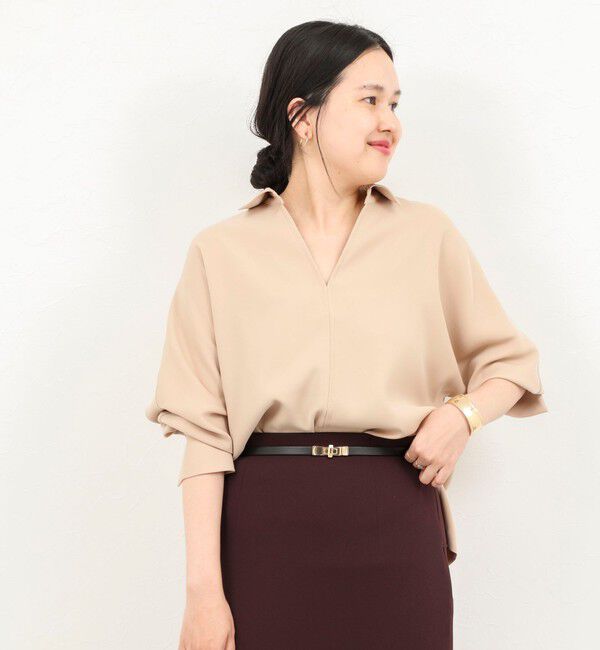 NOLLEY'S sophi「【一部WEB限定カラーアイテム】《セットアップ対応》ウォッシャブルツイルスキッパーシャツ」|シャツ・ブラウス|
