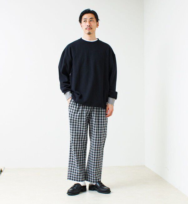 GLOSTER「【一枚でサマになる】ブークレ配色ラインプルオーバー」|Tシャツ・カットソー|