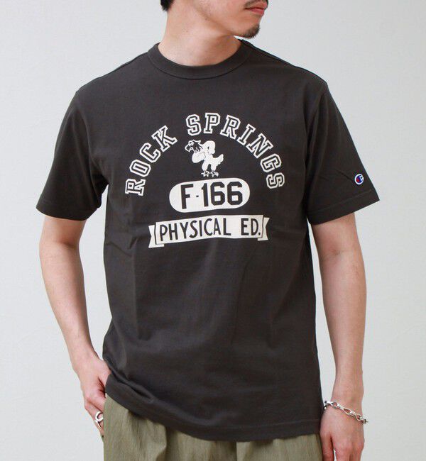 GLOSTER「【Champion/チャンピオン】ROCKSPRINGS PRINT S/S」|Tシャツ・カットソー|チャコールグレー