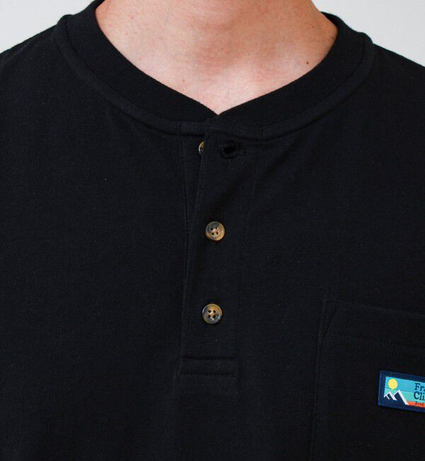 GLOSTER「【Franklin Climbing/フランクリンクライミング】ヘンリーネックラベルTシャツ」|Tシャツ・カットソー|
