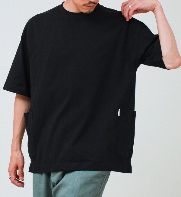 GLOSTER「バックステッチ サイドポケット クルーネックTシャツ」|Tシャツ・カットソー|