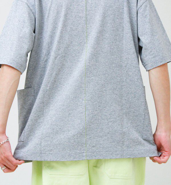 GLOSTER「バックステッチ サイドポケット クルーネックTシャツ」|Tシャツ・カットソー|