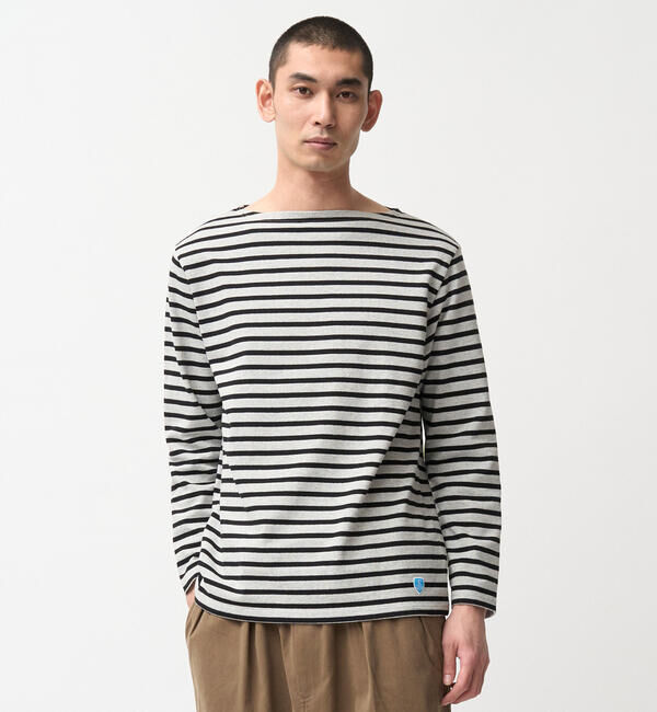 ORCIVAL「ORCIVAL | コットンロード ボートネック フレンチバスクTシャツ MEN」|Tシャツ・カットソー|GREY系1