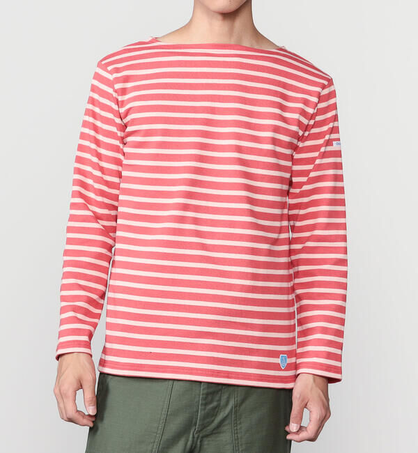 ORCIVAL「ORCIVAL | コットンロード ボートネック フレンチバスクTシャツ MEN」|Tシャツ・カットソー|RED系1