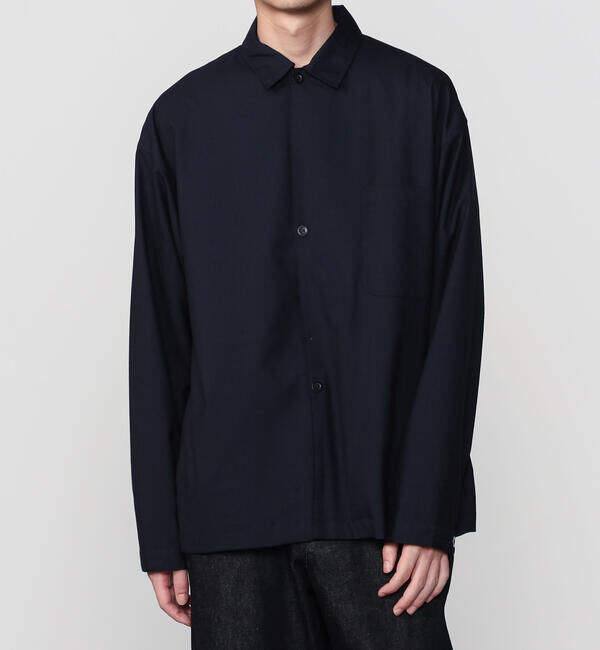 ORCIVAL「ORCIVAL | ストレッチブロード シャツジャケット MEN」|シャツ・ブラウス|NAVY