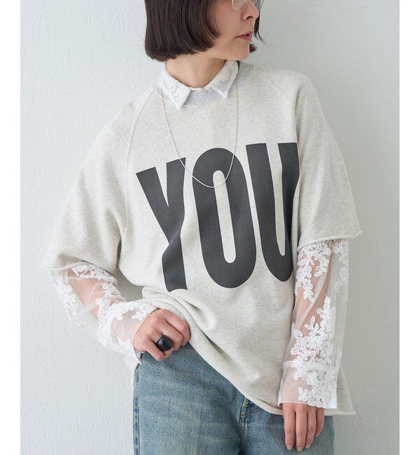  「【KATHARINE HAMNETT】スローガンハーフスリーブスウェット」|Tシャツ・カットソー|