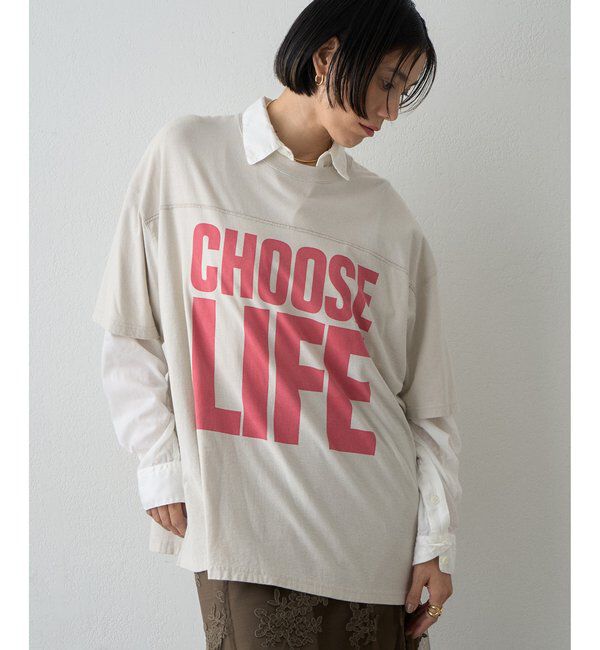  「【KATHARINE HAMNETT】スローガンフットボールTシャツ」|Tシャツ・カットソー|
