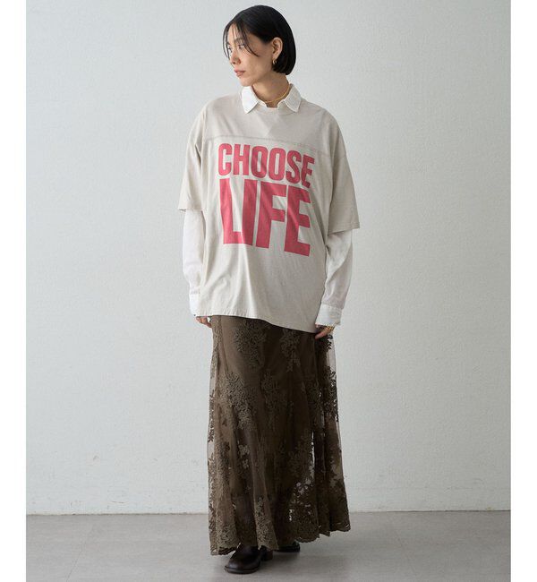  「【KATHARINE HAMNETT】スローガンフットボールTシャツ」|Tシャツ・カットソー|