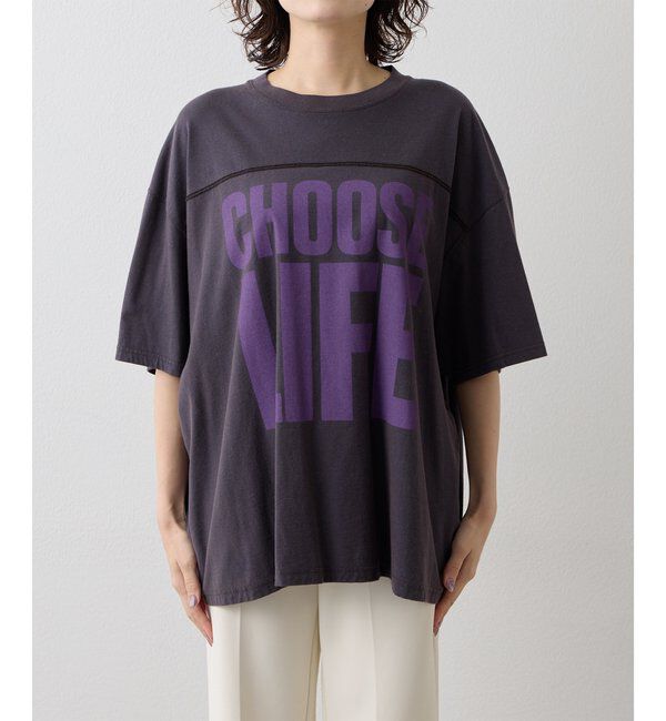  「【KATHARINE HAMNETT】スローガンフットボールTシャツ」|Tシャツ・カットソー|