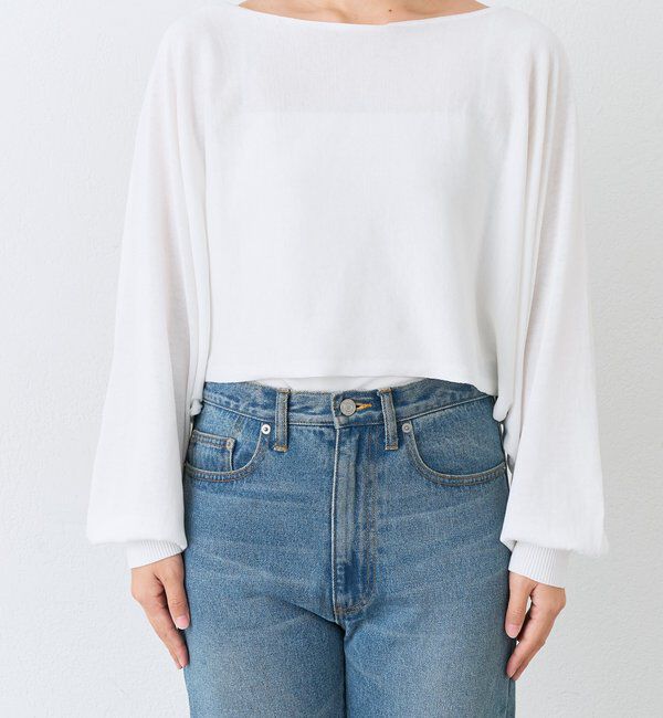  「【A・MONN】【セット着用可】cropped KNIT」|ニット・セーター|