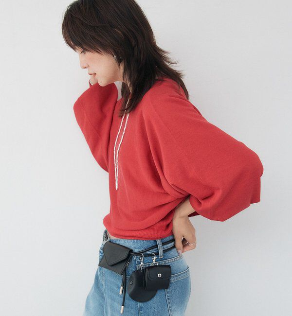  「【A・MONN】【セット着用可】cropped KNIT」|ニット・セーター|