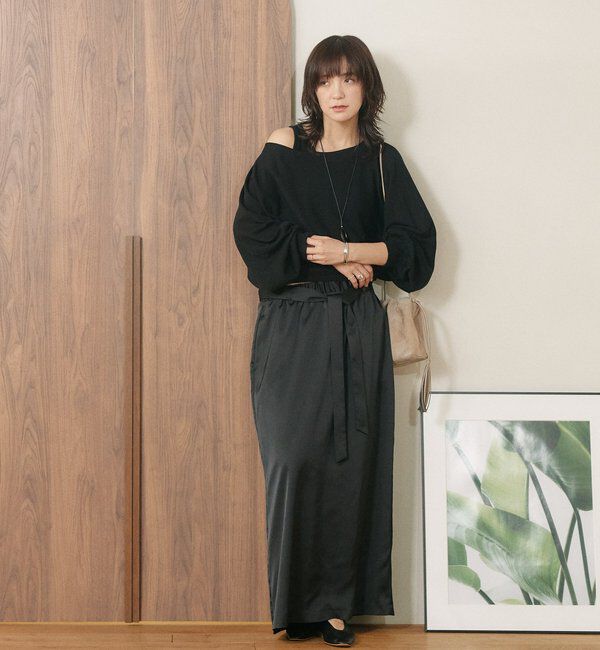  「【A・MONN】【セット着用可】cropped KNIT」|ニット・セーター|