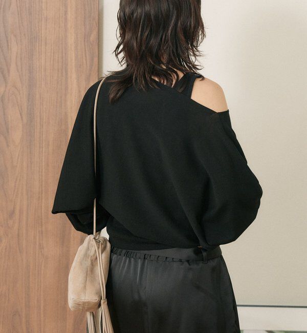  「【A・MONN】【セット着用可】cropped KNIT」|ニット・セーター|