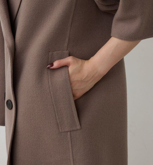  「【HERITANOVUM】 ウールカシミヤショールリバーコート」|その他|