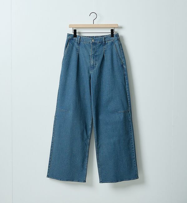 ABAHOUSE「【セットアップ対応】COVEROSS DENIM ワイドバギーパンツ / ストレ」|デニム|ネイビー