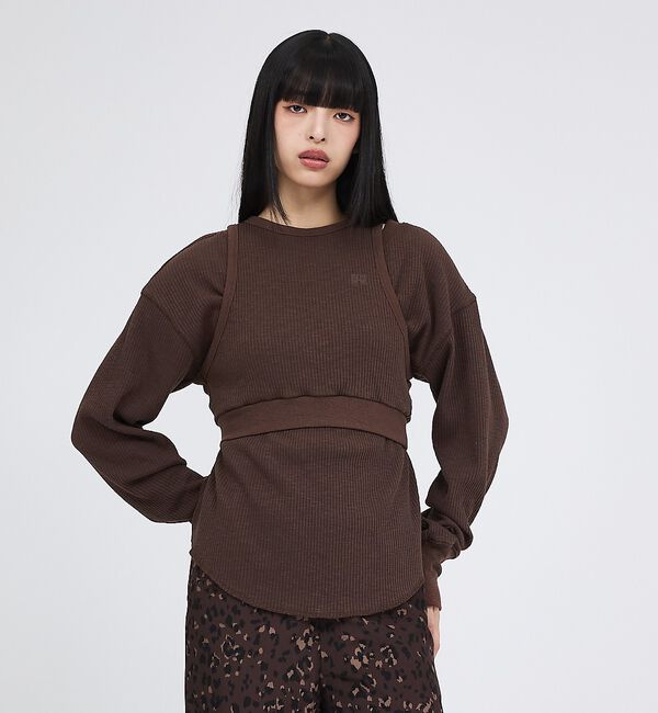 Rouge vif「【RUSSELL ATHLETIC/ラッセル アスレチック】スラブリブタンク＆ロ」|Tシャツ・カットソー|