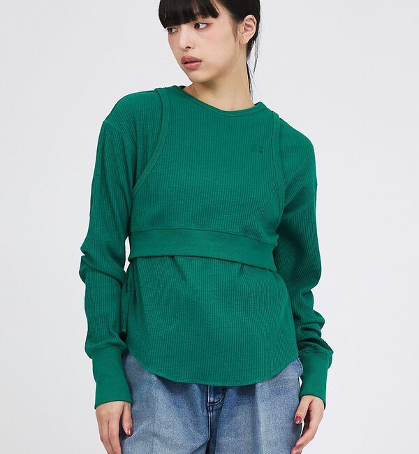 Rouge vif「【RUSSELL ATHLETIC/ラッセル アスレチック】スラブリブタンク＆ロ」|Tシャツ・カットソー|グリーン