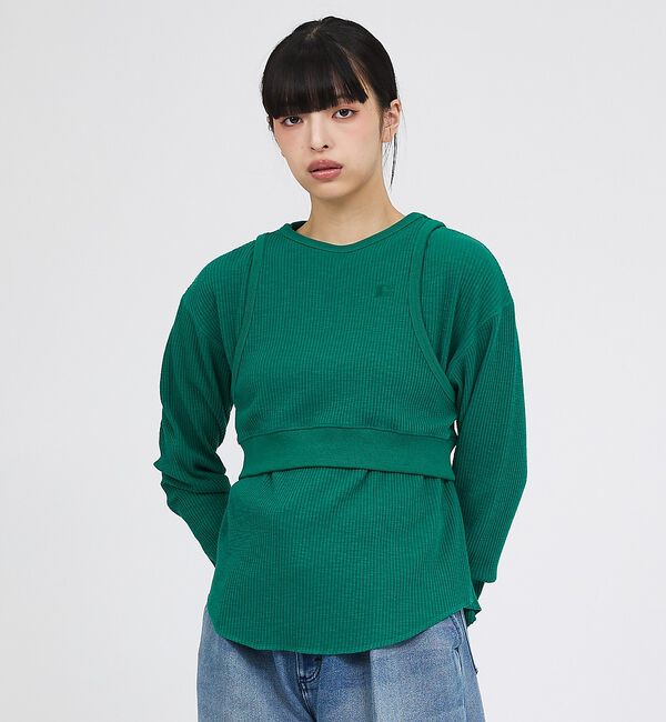 Rouge vif「【RUSSELL ATHLETIC/ラッセル アスレチック】スラブリブタンク＆ロ」|Tシャツ・カットソー|