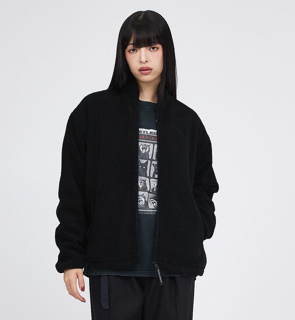 Rouge vif「【RUSSELL ATHLETIC/ラッセル アスレチック】シープボアジップジャ」|パーカー|