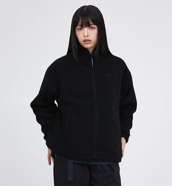 Rouge vif「【RUSSELL ATHLETIC/ラッセル アスレチック】シープボアジップジャ」|パーカー|
