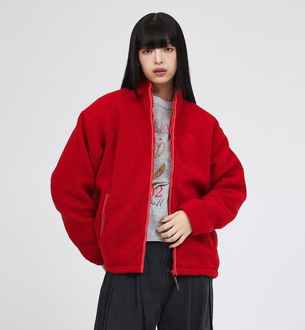 Rouge vif「【RUSSELL ATHLETIC/ラッセル アスレチック】シープボアジップジャ」|パーカー|