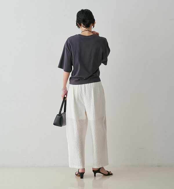 qualite「【セットアップ対応】シアーギンガムクロップドパンツ」|その他|