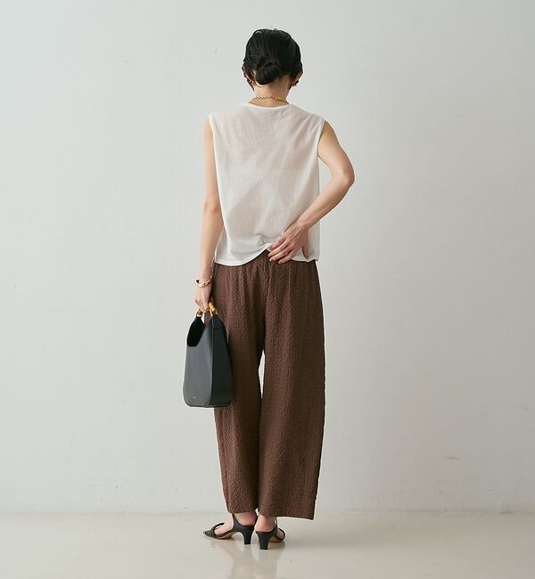 qualite「【セットアップ対応】シアーギンガムクロップドパンツ」|その他|