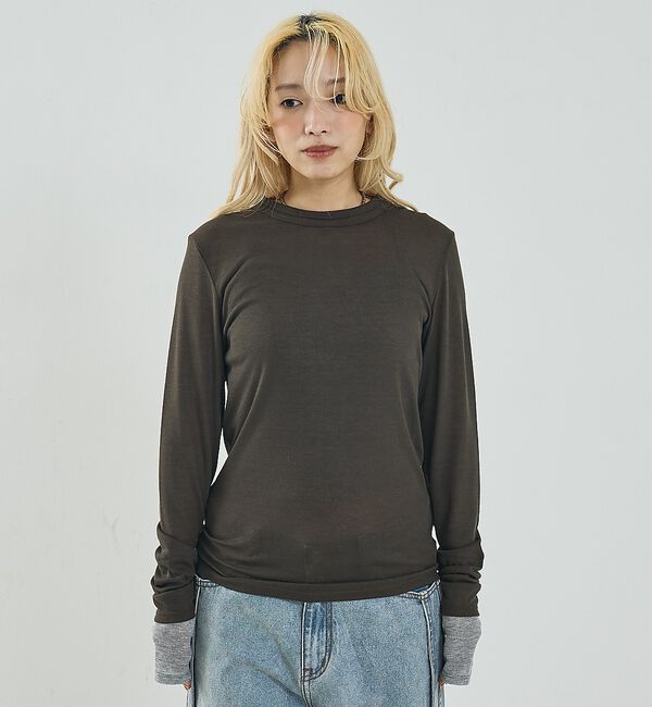 NOMINE「ダブルスリーブ シアー ロンT」|Tシャツ・カットソー|
