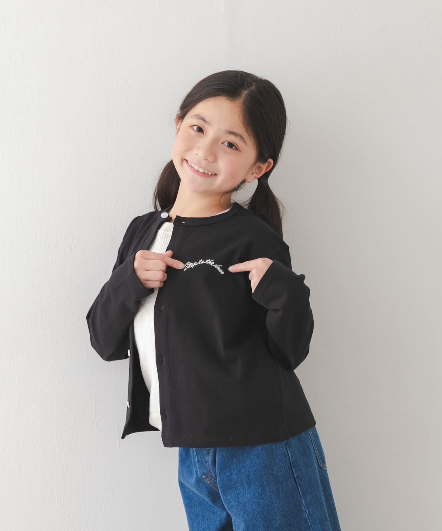 URBAN RESEARCH DOORS「『150サイズあり』クルーネック1pt刺繍カーディガン(KIDS)」|その他|