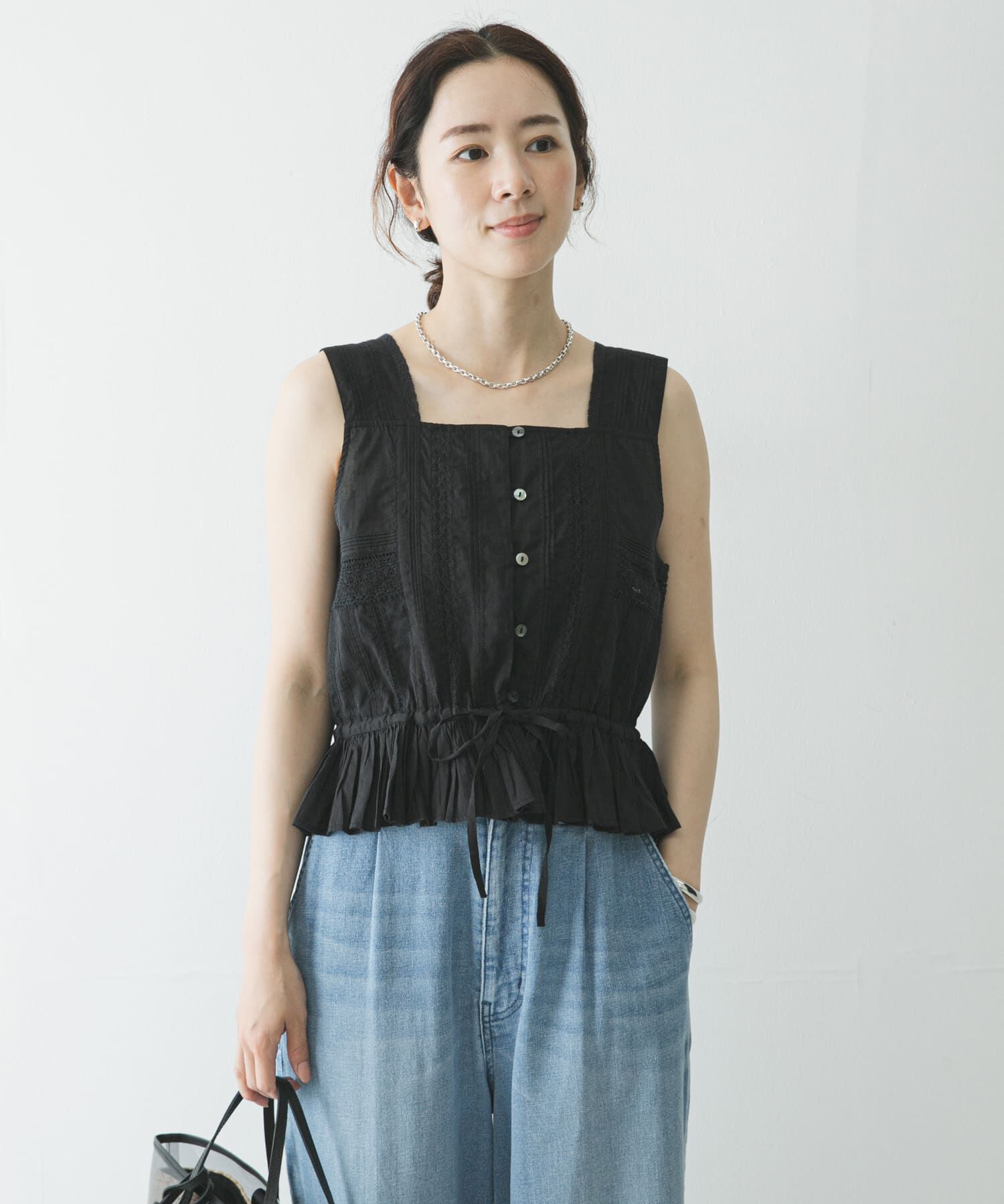 URBAN RESEARCH「インドピンタックレースブラウス」|シャツ・ブラウス|