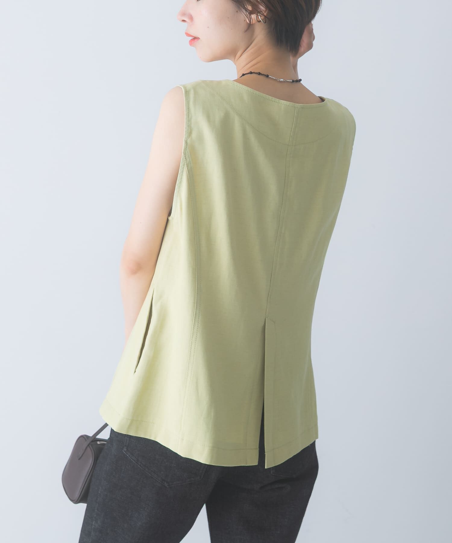 URBAN RESEARCH ROSSO「CHIGNON　麻ミックスジレトップス」|ベスト・ジレ|