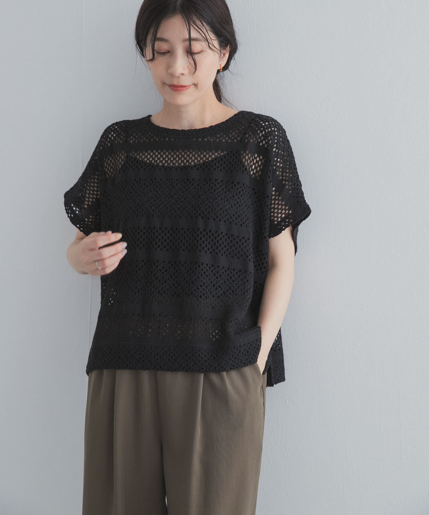 URBAN RESEARCH DOORS「クロップドレースプルオーバー」|その他|