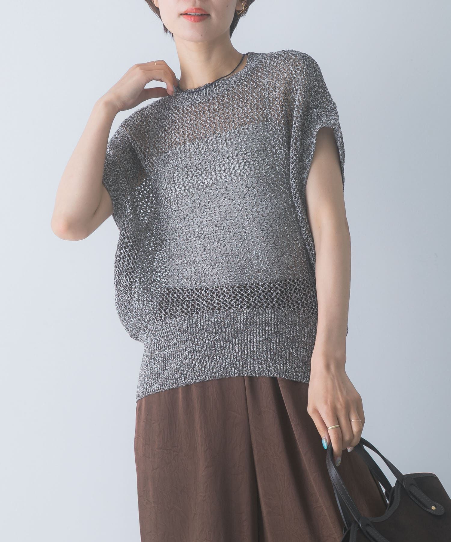 URBAN RESEARCH ROSSO「ELENDEEK　MELANGE MESH KNIT」|ベスト・ジレ|