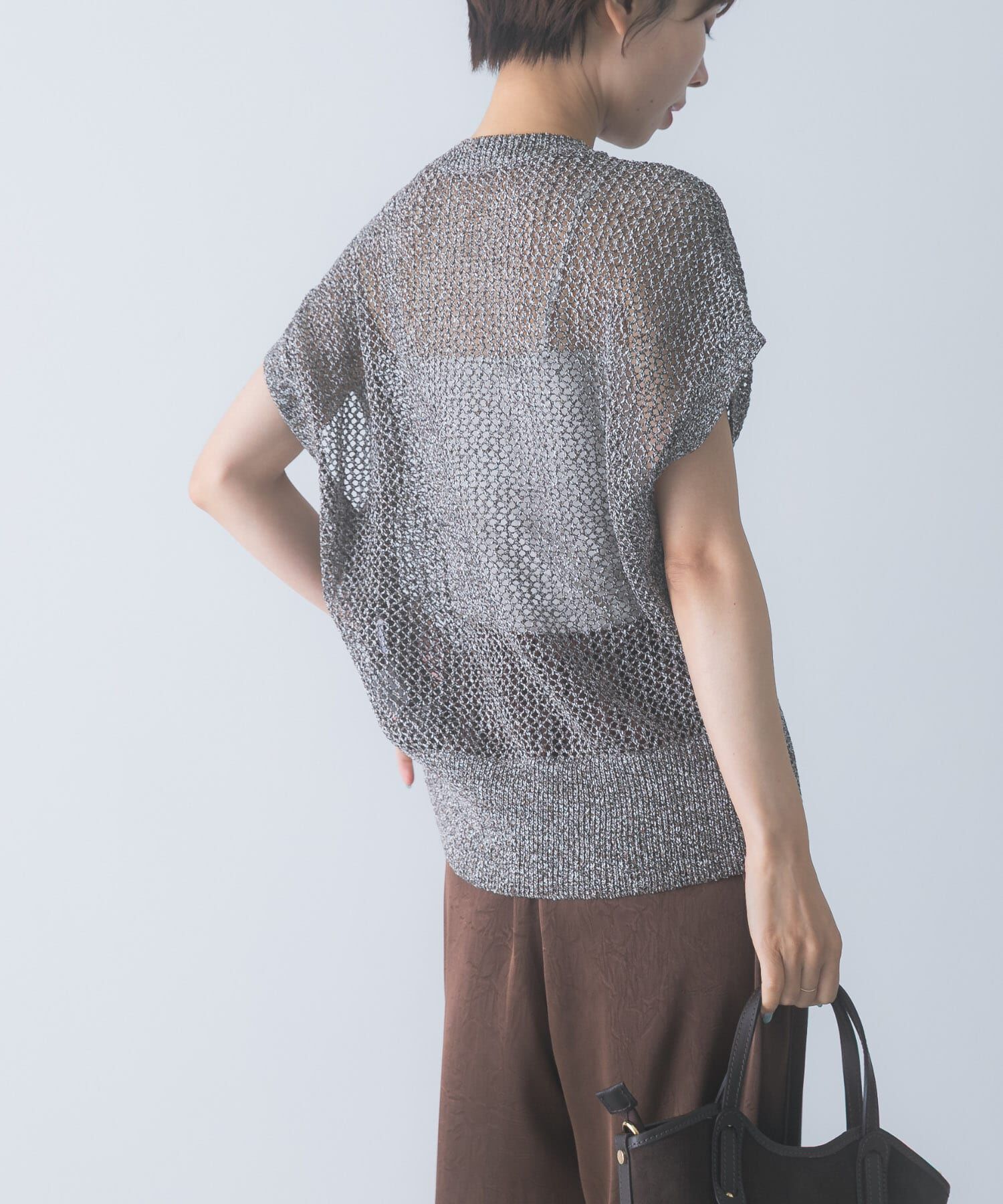 URBAN RESEARCH ROSSO「ELENDEEK　MELANGE MESH KNIT」|ベスト・ジレ|