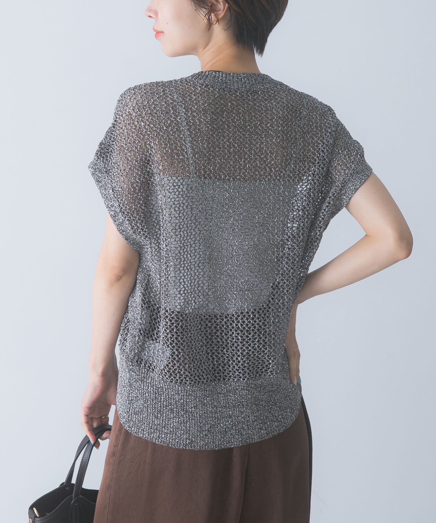 URBAN RESEARCH ROSSO「ELENDEEK　MELANGE MESH KNIT」|ベスト・ジレ|