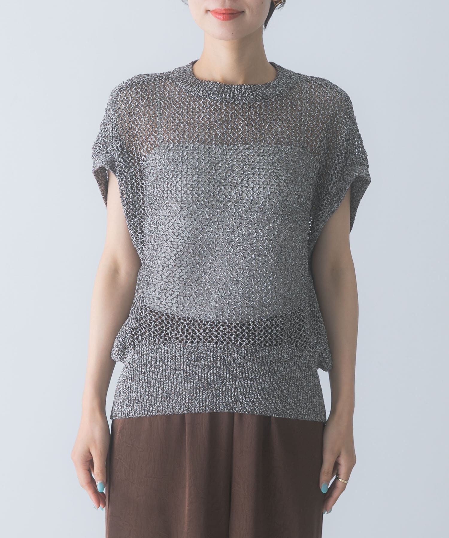 URBAN RESEARCH ROSSO「ELENDEEK　MELANGE MESH KNIT」|ベスト・ジレ|