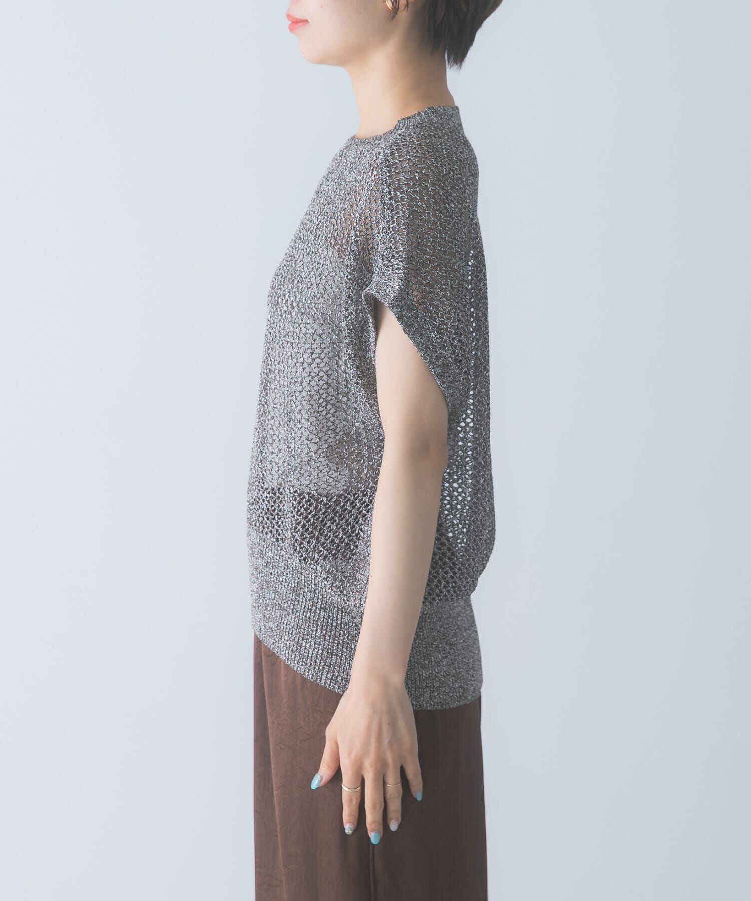 URBAN RESEARCH ROSSO「ELENDEEK　MELANGE MESH KNIT」|ベスト・ジレ|