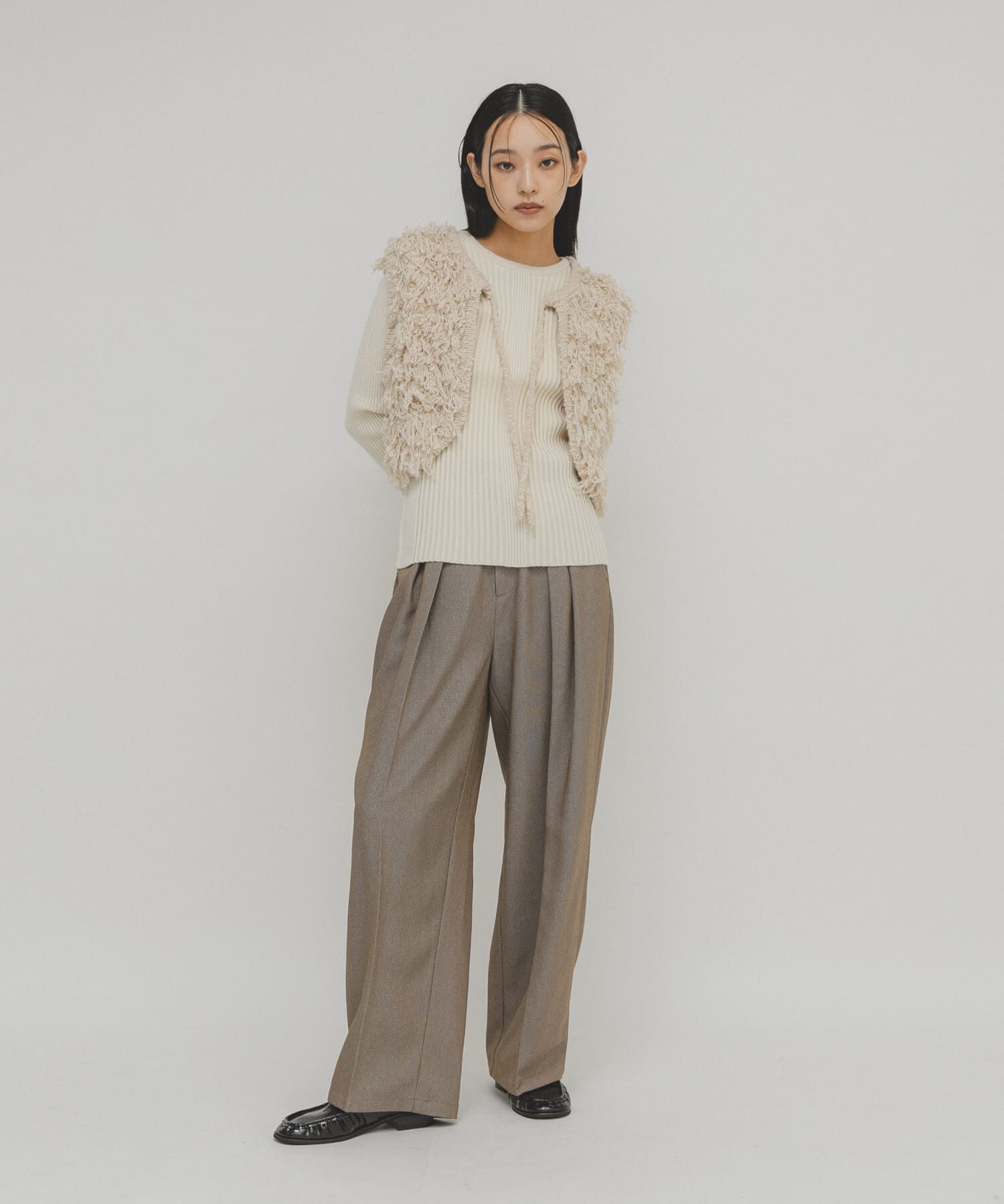  「illi　ランダムRIBクルーネックニット」|ニット・セーター|