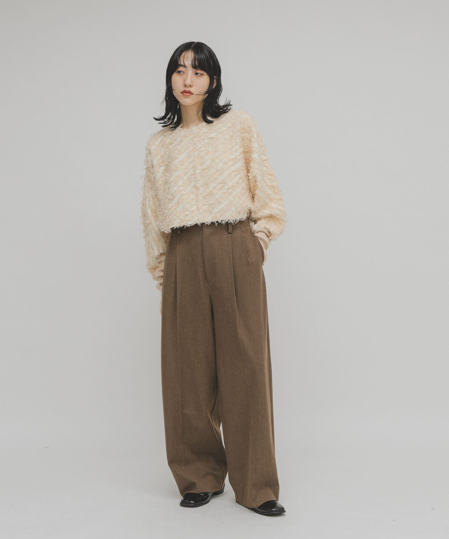  「ウールライクブラッジュドパンツ」|その他|