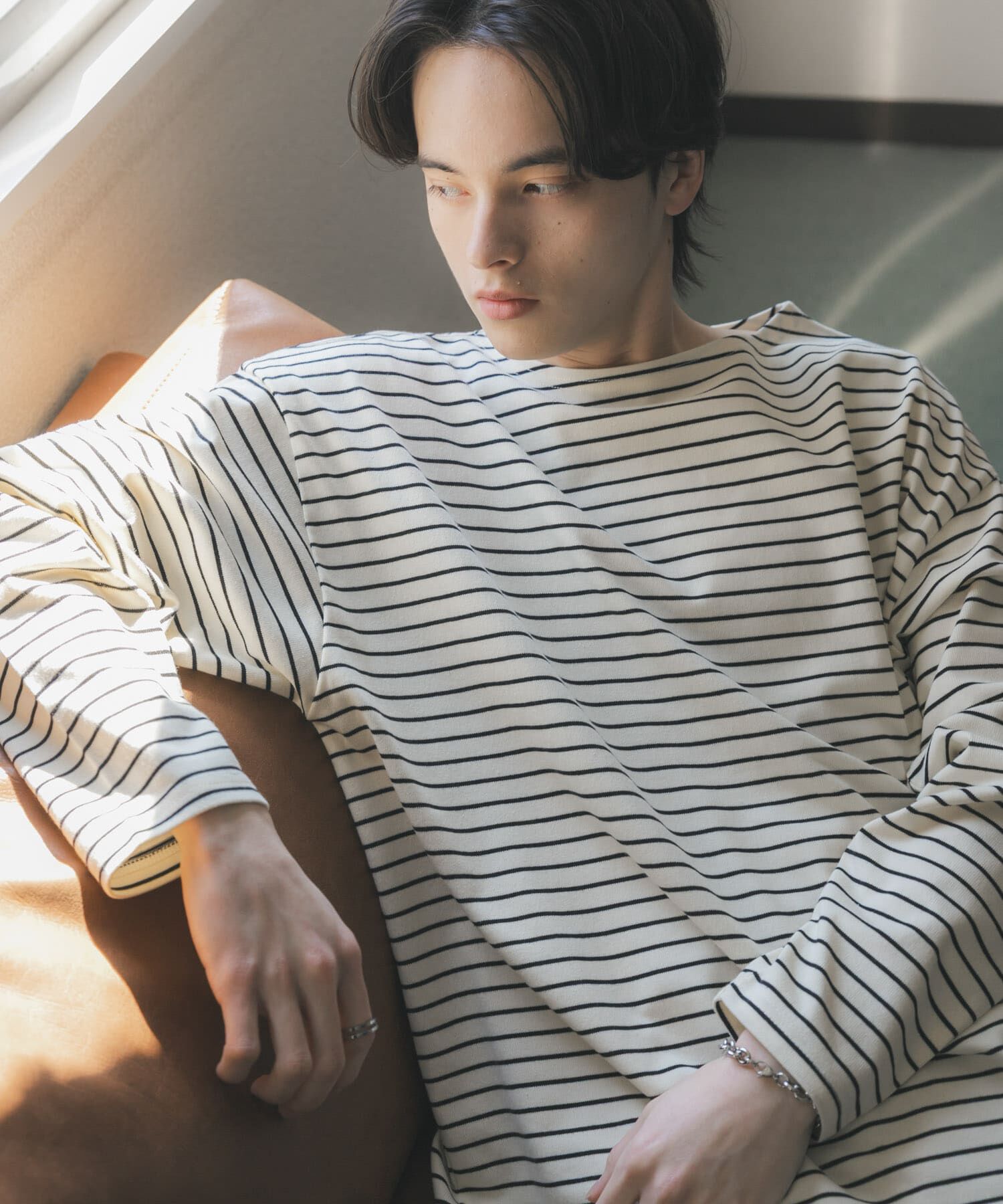 SENSE OF PLACE by URBAN RESEARCH「エクストラルーズバスクシャツ」|Tシャツ・カットソー|ホワイト