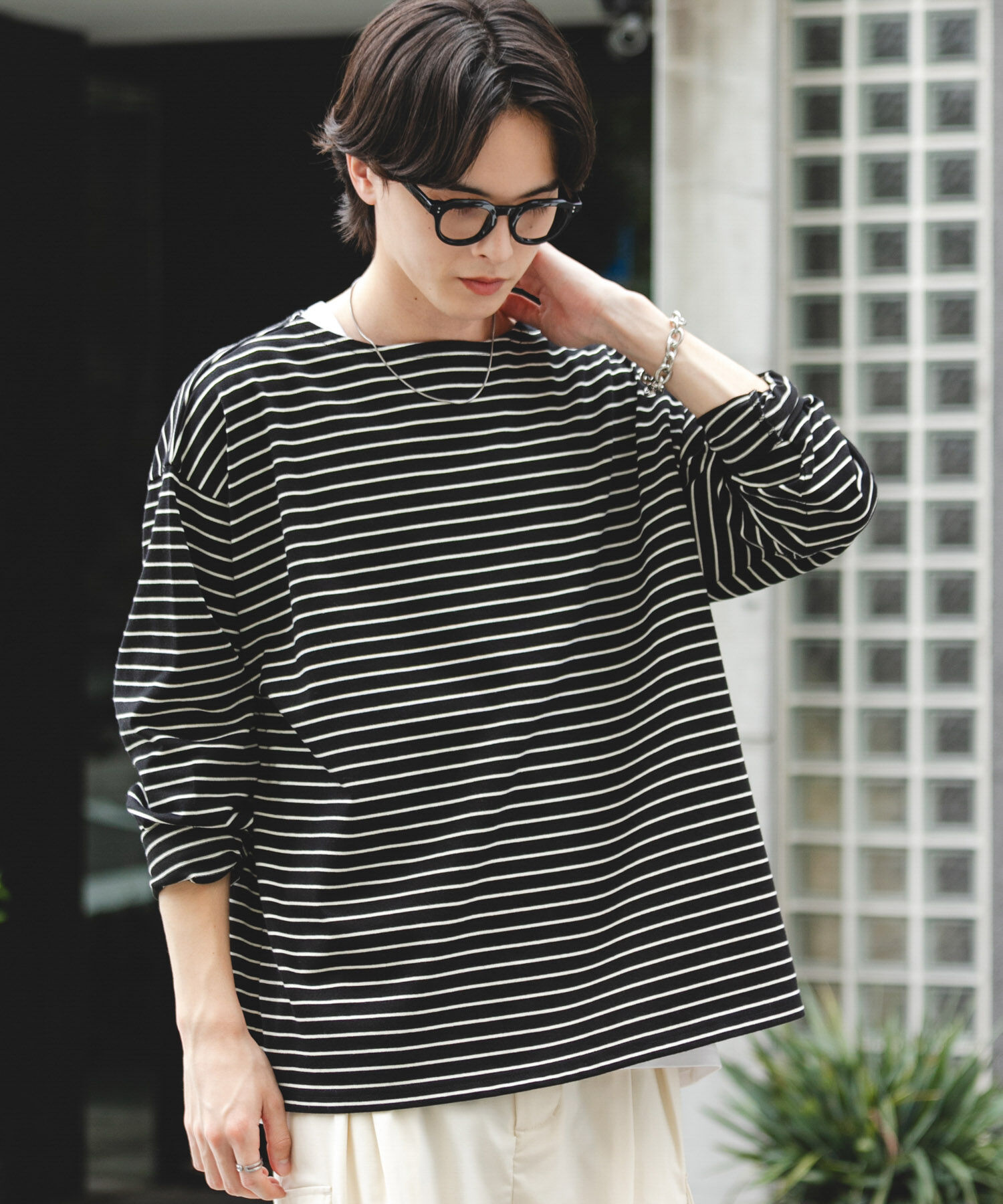 SENSE OF PLACE by URBAN RESEARCH「エクストラルーズバスクシャツ」|Tシャツ・カットソー|