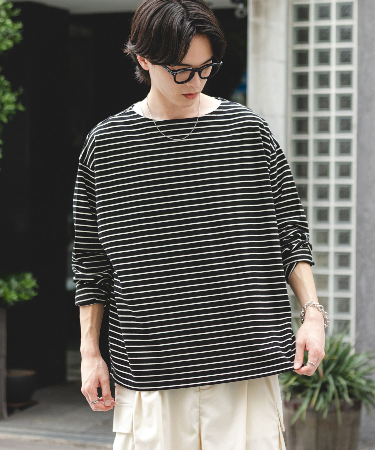 SENSE OF PLACE by URBAN RESEARCH「エクストラルーズバスクシャツ」|Tシャツ・カットソー|